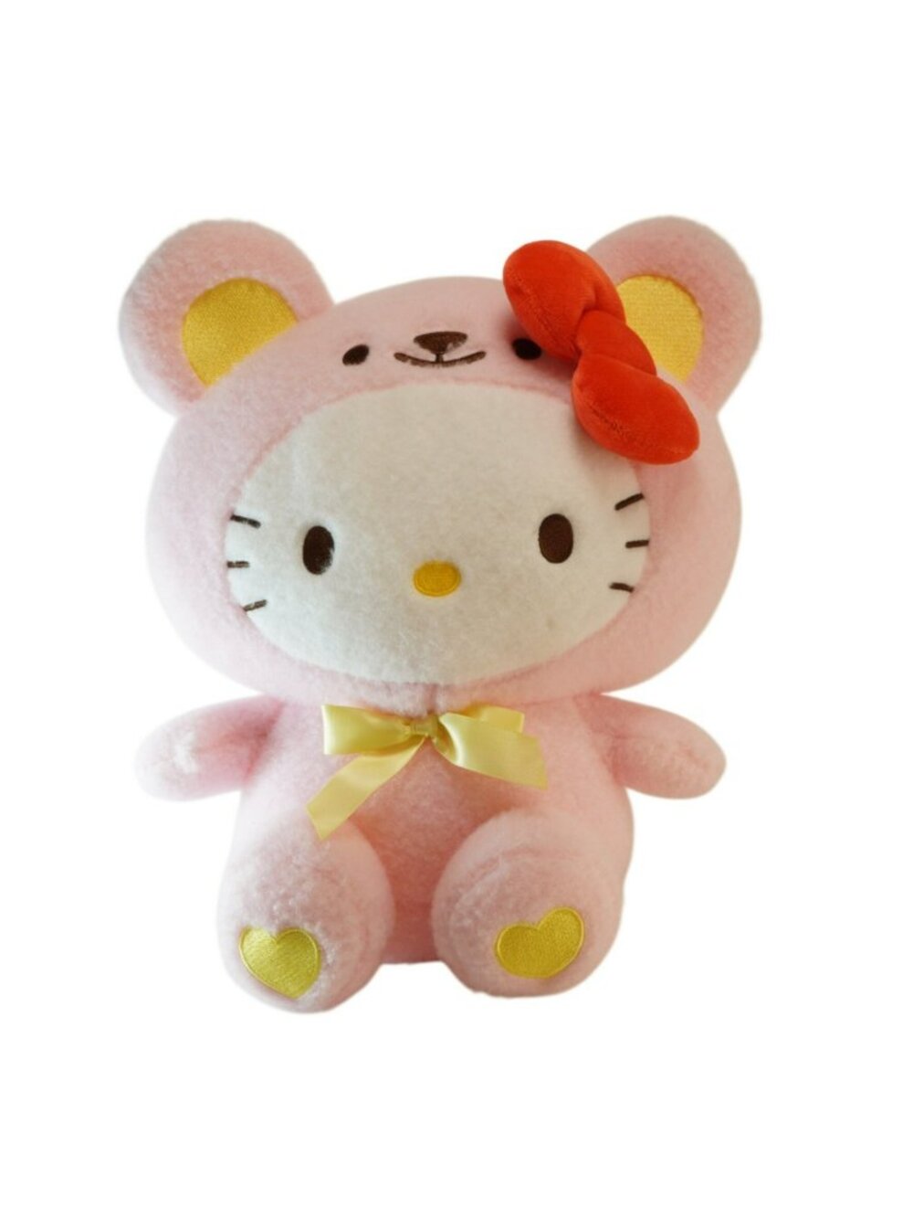 Sanrio X Hello Kitty Plush Wool Boa Bear Pink Costume 11.8"